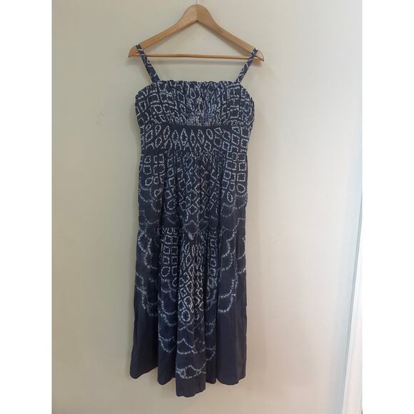 Sea New York Dresses & Skirts - Sea New York Blythe Maxi Dress Blue Tie Dye Size 6 Nautical Beach Classic Boho